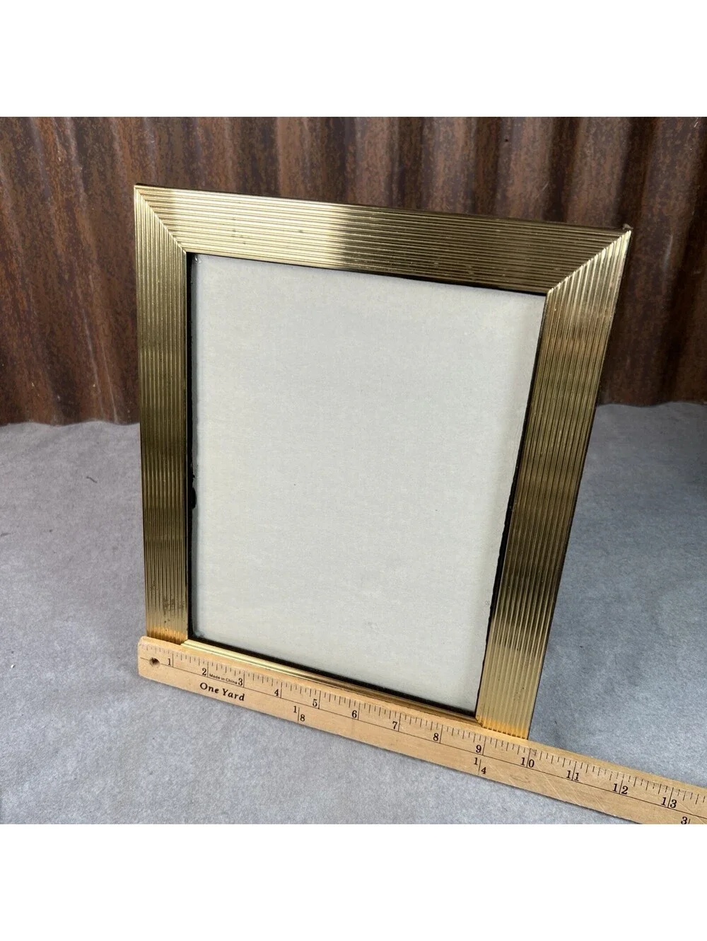 VTG Gold Tone Metal Picture Frame Vertical or Horizontal 8x10 in - 1301-2O